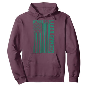 Strike Out Liver Cancer Baseball Hoodie American Flag Support Gift