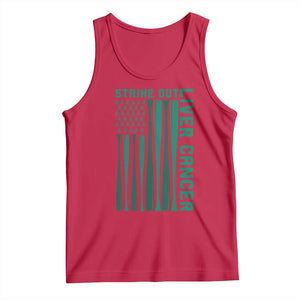 Strike Out Liver Cancer Baseball Tank Top American Flag Support Gift