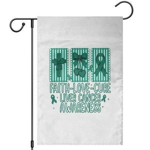 Faith Love And Cure Liver Cancer Awareness Garden Flag Hope Survivor Support