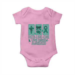 Faith Love And Cure Liver Cancer Awareness Baby Onesie Hope Survivor Support