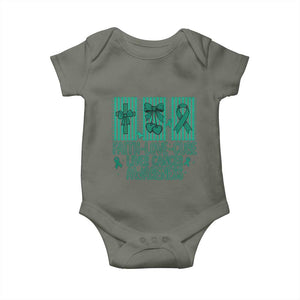 Faith Love And Cure Liver Cancer Awareness Baby Onesie Hope Survivor Support