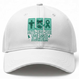 Faith Love And Cure Liver Cancer Awareness Baseball Cap Hope Survivor Support