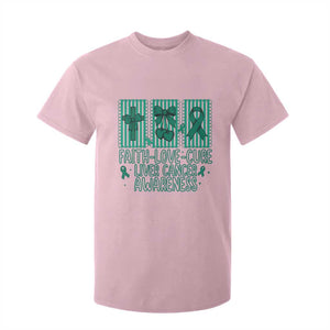 Faith Love And Cure Liver Cancer Awareness T Shirt For Kid Hope Survivor Support