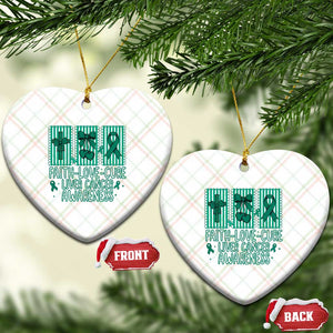 Faith Love And Cure Liver Cancer Awareness Ceramic Ornament Hope Survivor Support