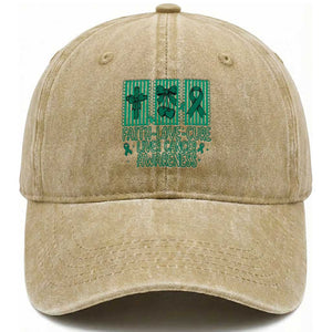 Faith Love And Cure Liver Cancer Awareness Washed Cotton Baseball Cap Hope Survivor Support