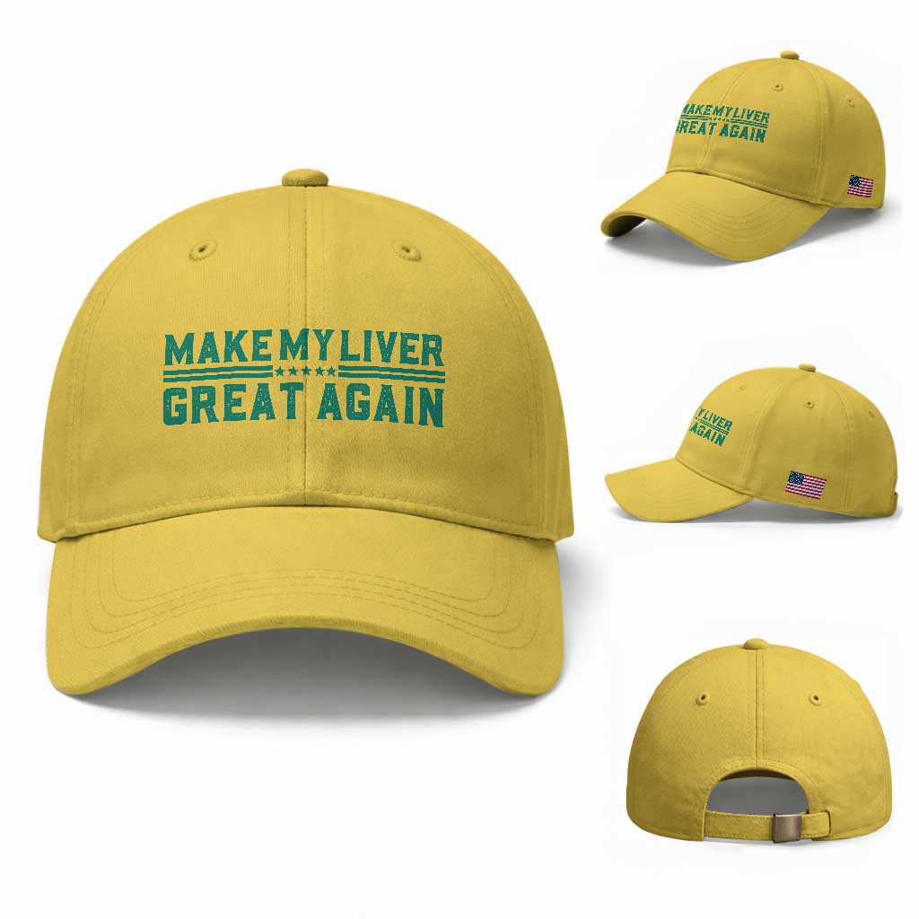 Make My Liver Great Again Baseball Cap Liver Cancer Support Gift
