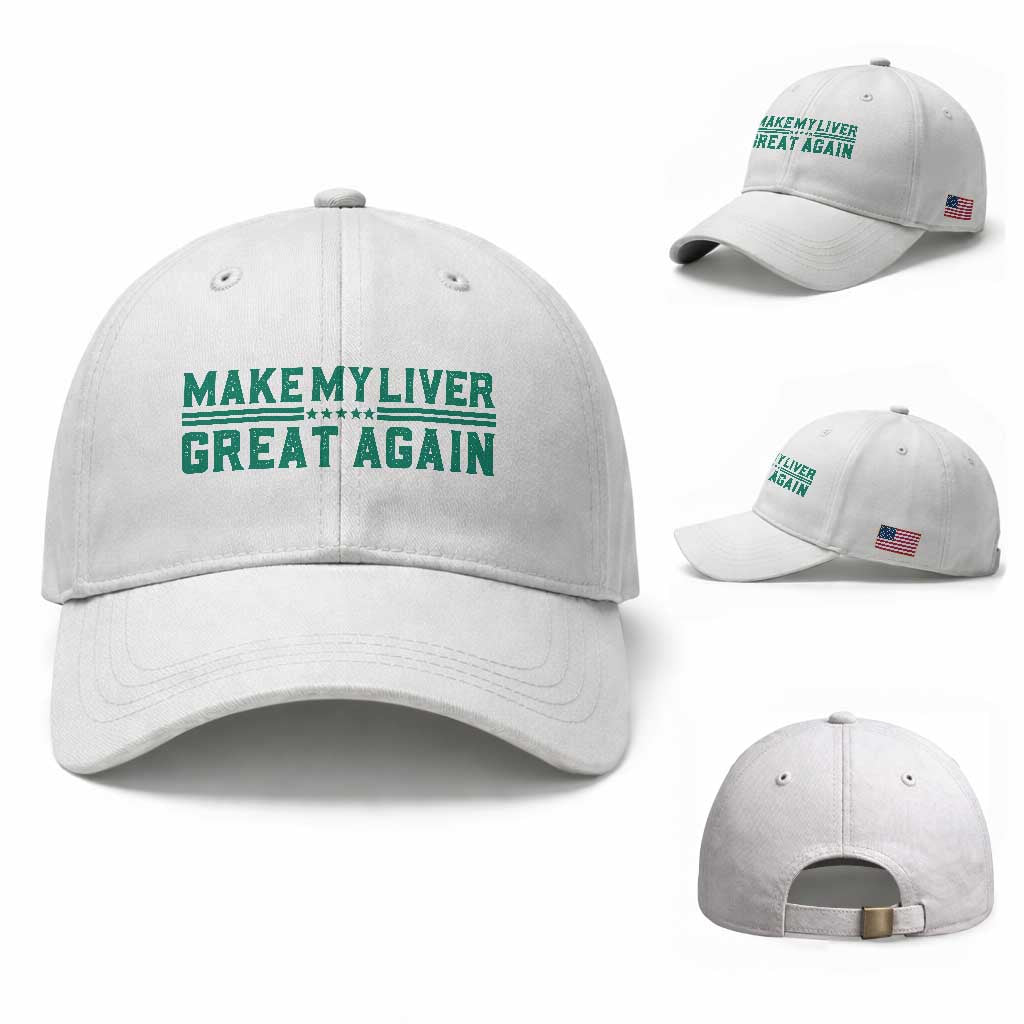Make My Liver Great Again Baseball Cap Liver Cancer Support Gift