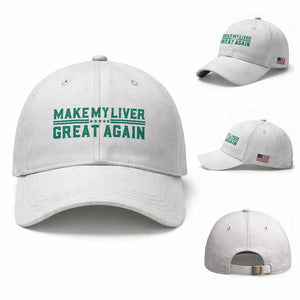 Make My Liver Great Again Baseball Cap Liver Cancer Support Gift