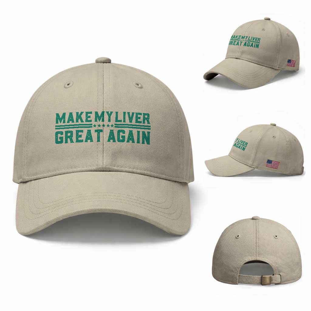 Make My Liver Great Again Baseball Cap Liver Cancer Support Gift