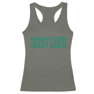 Make My Liver Great Again Racerback Tank Top Liver Cancer Support Gift