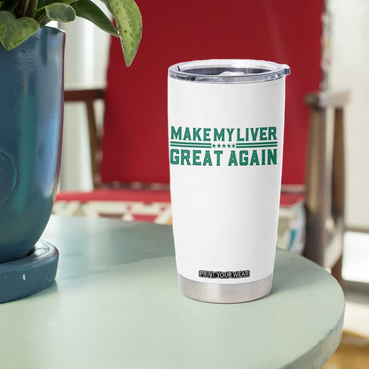 Make My Liver Great Again Tumbler Cup Liver Cancer Support Gift