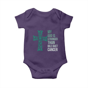 My God Is Stronger Than Bile Duct Cancer Baby Onesie Faith Over Fear Support Gift