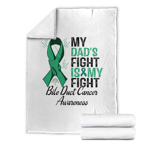 Cholangiocarcinoma Support Warrior Gift Throw Blanket My Dad Fight My Fight