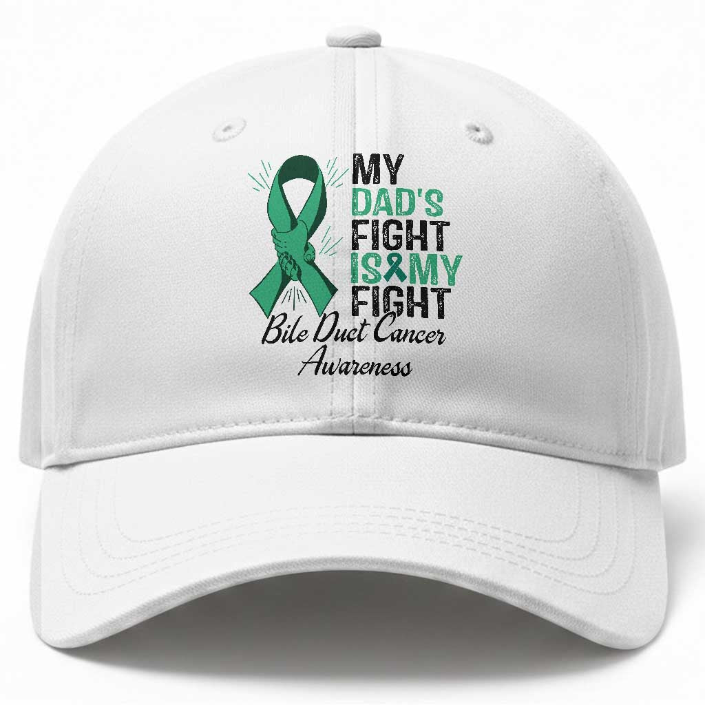 Cholangiocarcinoma Support Warrior Gift Baseball Cap My Dad Fight My Fight
