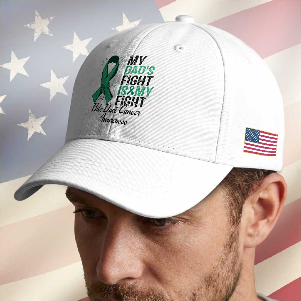 Cholangiocarcinoma Support Warrior Gift Baseball Cap My Dad Fight My Fight
