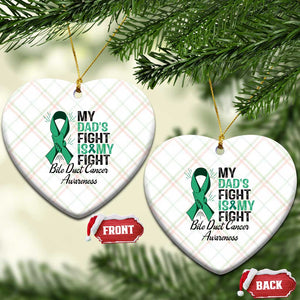 Cholangiocarcinoma Support Warrior Gift Ceramic Ornament My Dad Fight My Fight