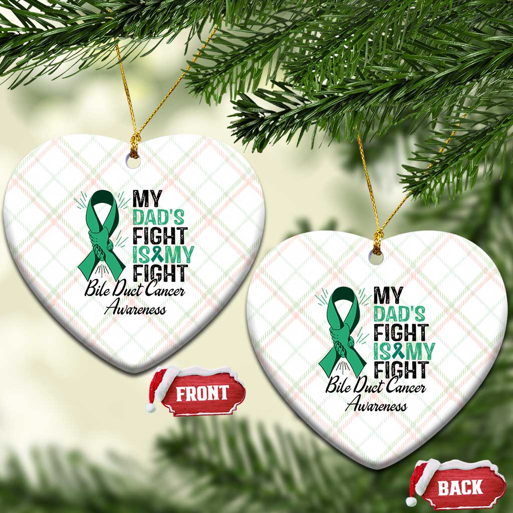 Cholangiocarcinoma Support Warrior Gift Ceramic Ornament My Dad Fight My Fight