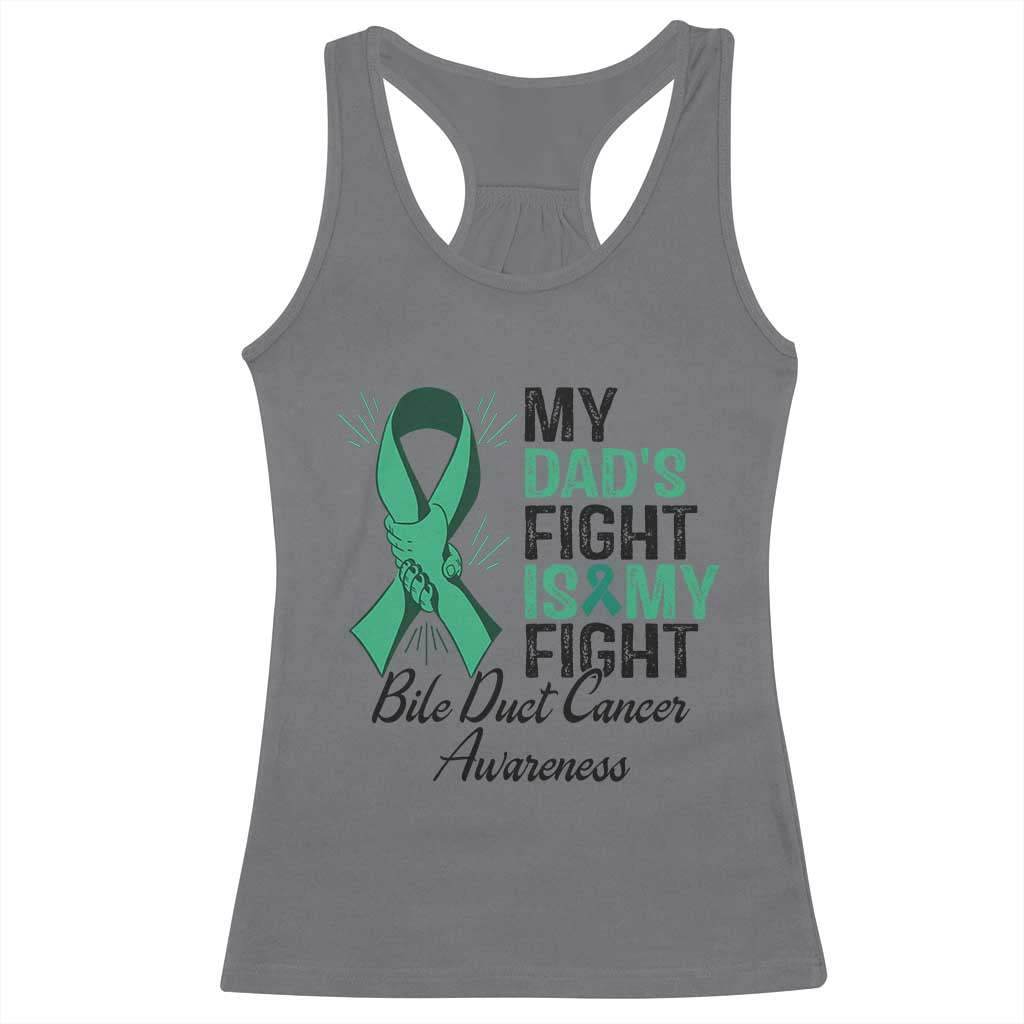 Cholangiocarcinoma Support Warrior Gift Racerback Tank Top My Dad Fight My Fight
