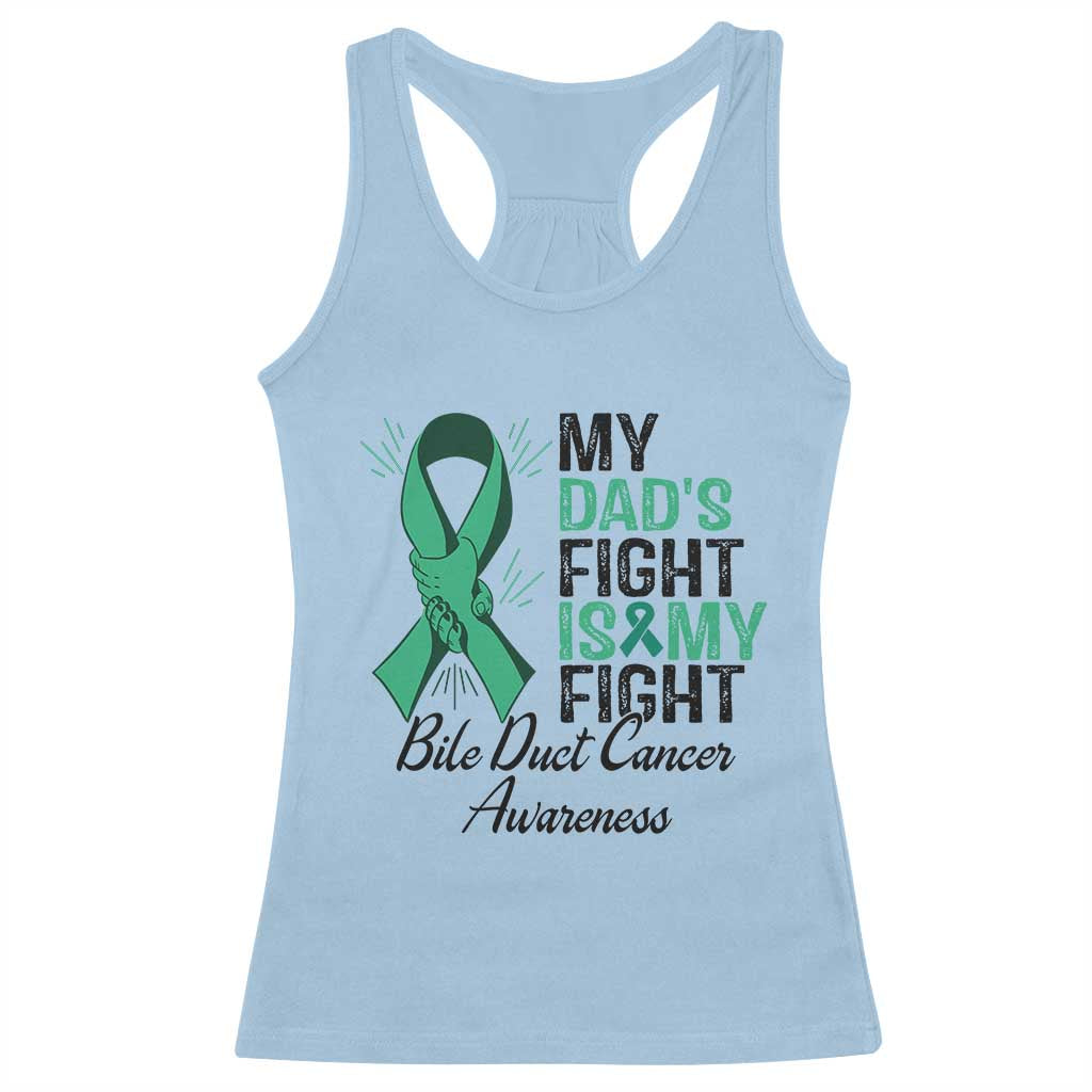 Cholangiocarcinoma Support Warrior Gift Racerback Tank Top My Dad Fight My Fight