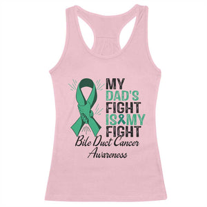 Cholangiocarcinoma Support Warrior Gift Racerback Tank Top My Dad Fight My Fight