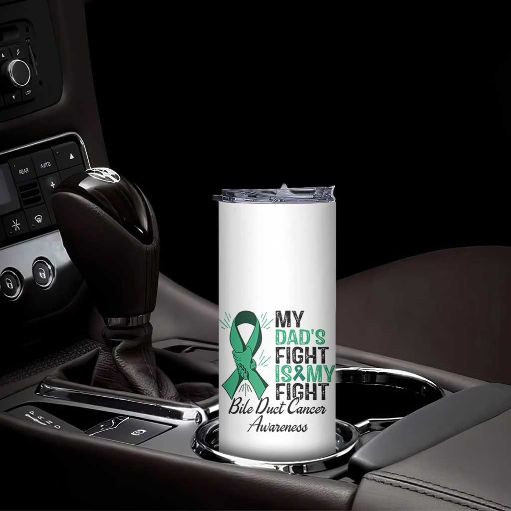 Cholangiocarcinoma Support Warrior Gift Skinny Tumbler My Dad Fight My Fight