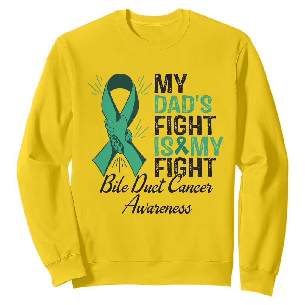 Cholangiocarcinoma Support Warrior Gift Sweatshirt My Dad Fight My Fight