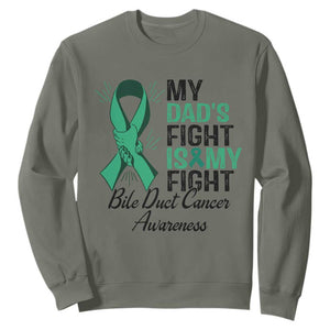 Cholangiocarcinoma Support Warrior Gift Sweatshirt My Dad Fight My Fight