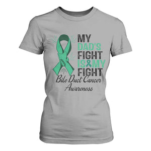 Cholangiocarcinoma Support Warrior Gift T Shirt For Women My Dad Fight My Fight