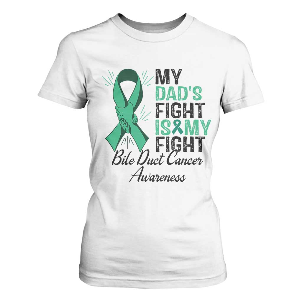 Cholangiocarcinoma Support Warrior Gift T Shirt For Women My Dad Fight My Fight