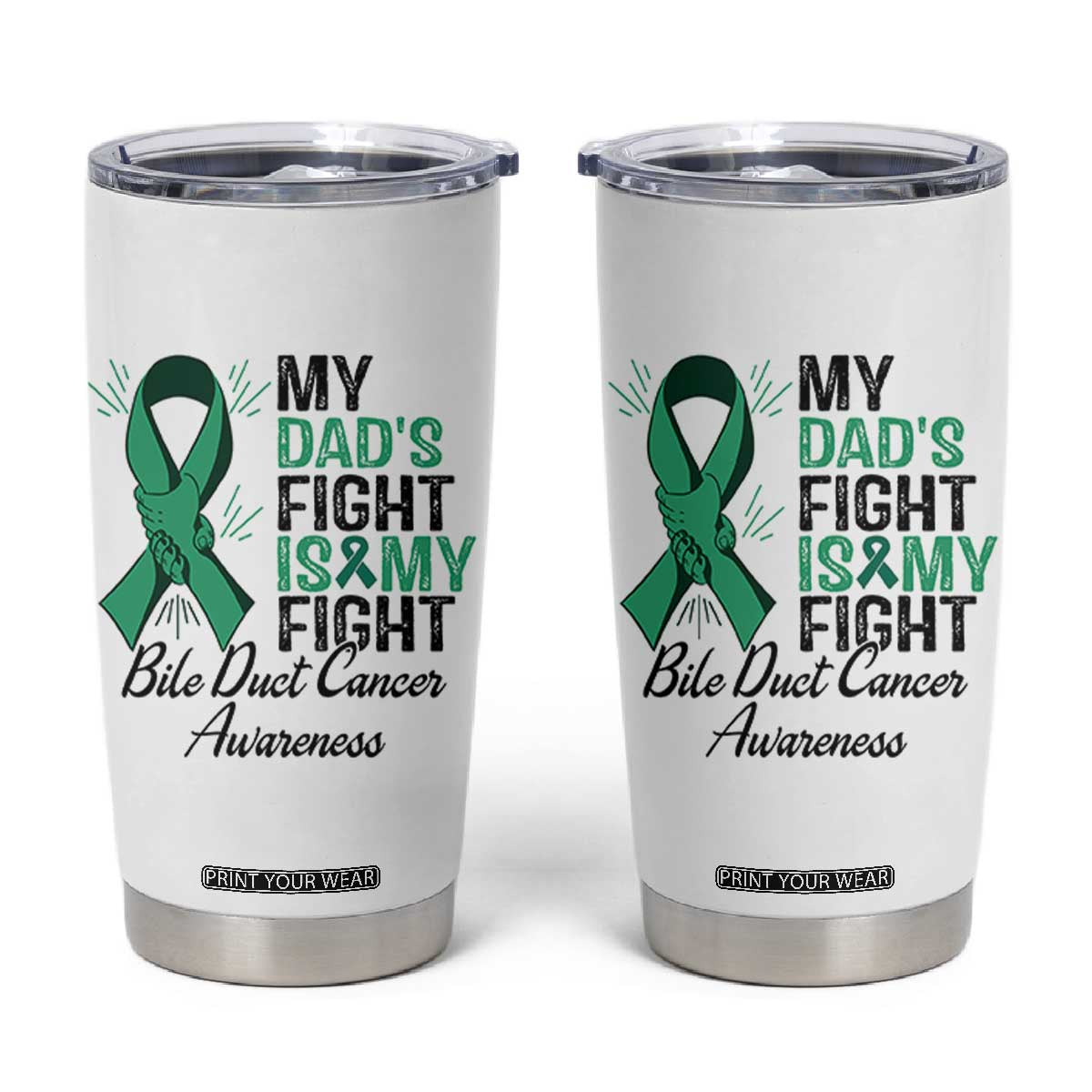 Cholangiocarcinoma Support Warrior Gift Tumbler Cup My Dad Fight My Fight