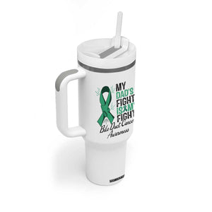 Cholangiocarcinoma Support Warrior Gift Tumbler With Handle My Dad Fight My Fight