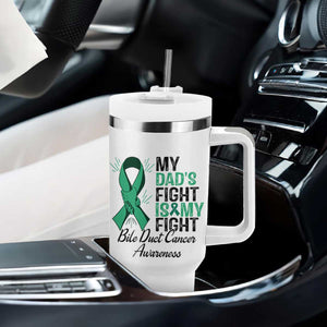 Cholangiocarcinoma Support Warrior Gift Tumbler With Handle My Dad Fight My Fight