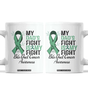 Cholangiocarcinoma Support Warrior Gift Coffee Mug My Dad Fight My Fight