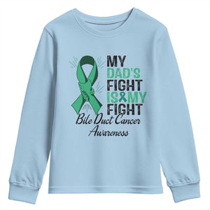 Cholangiocarcinoma Support Warrior Gift Youth Sweatshirt My Dad Fight My Fight