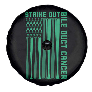 Strike Out Bile Duct Cancer Spare Tire Cover Baseball American Flag Hope Gift