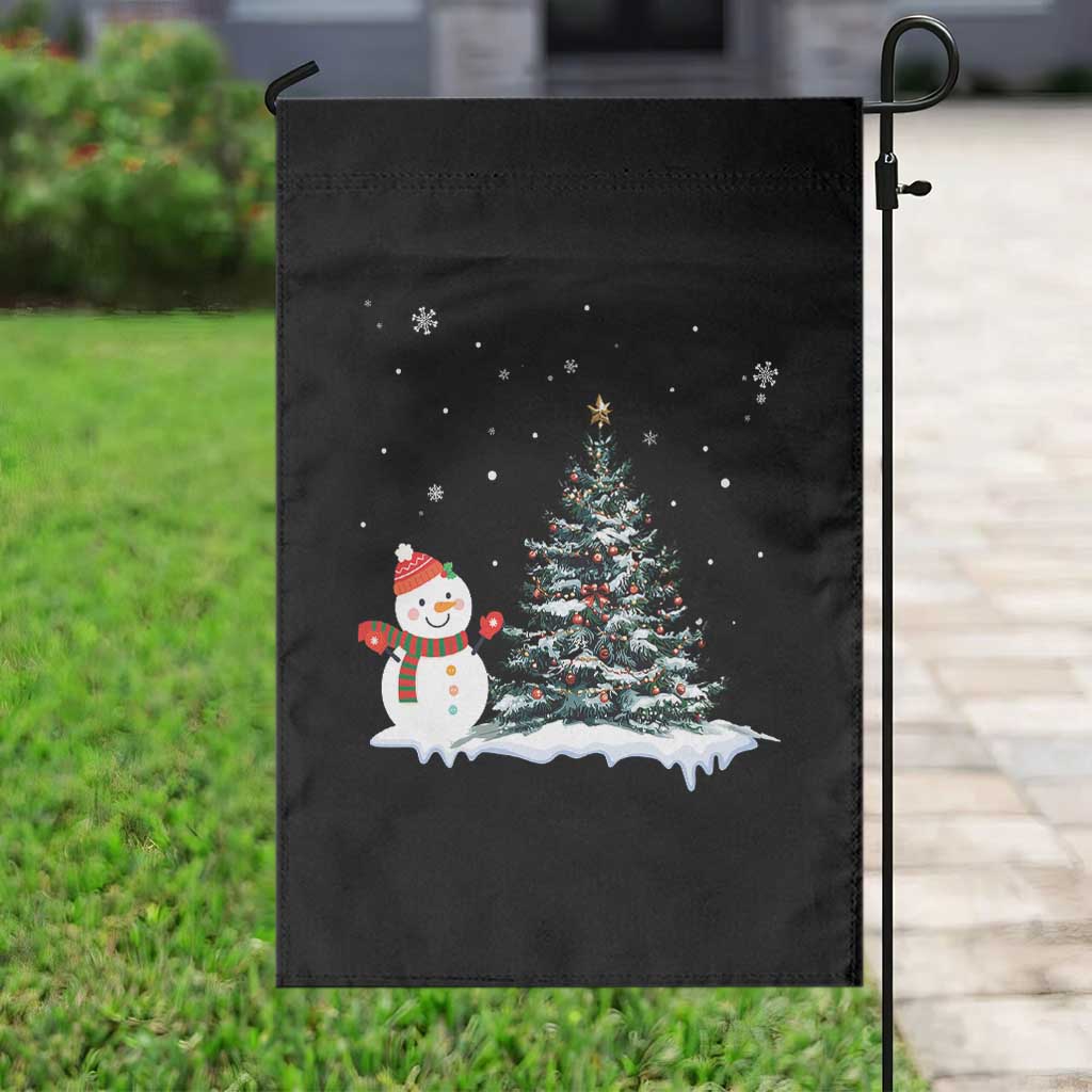 Christmas Snowman Garden Flag Funny Snowmen With Christmas Tree TS12 Print Your Wear