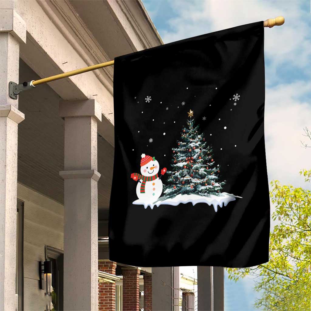 Christmas Snowman Garden Flag Funny Snowmen With Christmas Tree TS12 Print Your Wear