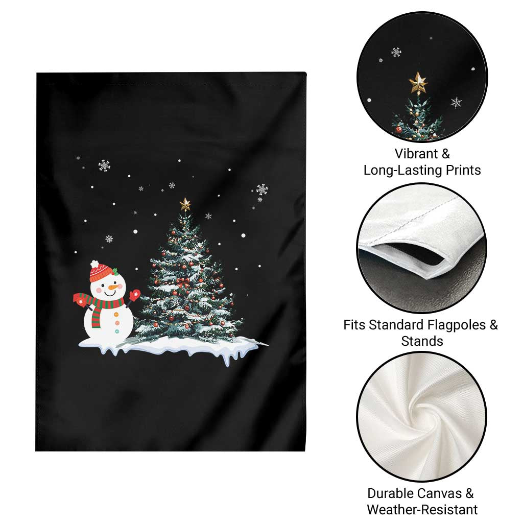 Christmas Snowman Garden Flag Funny Snowmen With Christmas Tree TS12 Print Your Wear