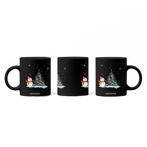 Christmas Snowman Coffee Mug Funny Snowmen With Christmas Tree TS12 Print Your Wear