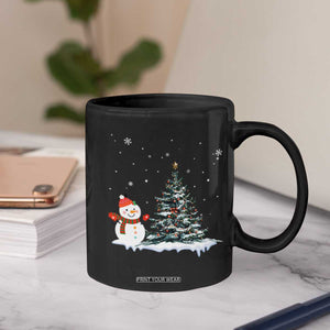 Christmas Snowman Coffee Mug Funny Snowmen With Christmas Tree TS12 Print Your Wear