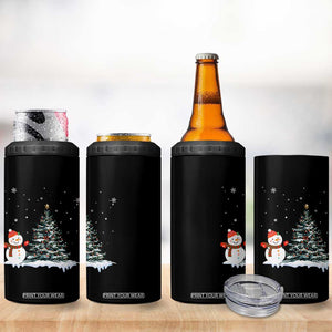 Christmas Snowman 4 in 1 Can Cooler Tumbler Funny Snowmen With Christmas Tree TS12 Print Your Wear