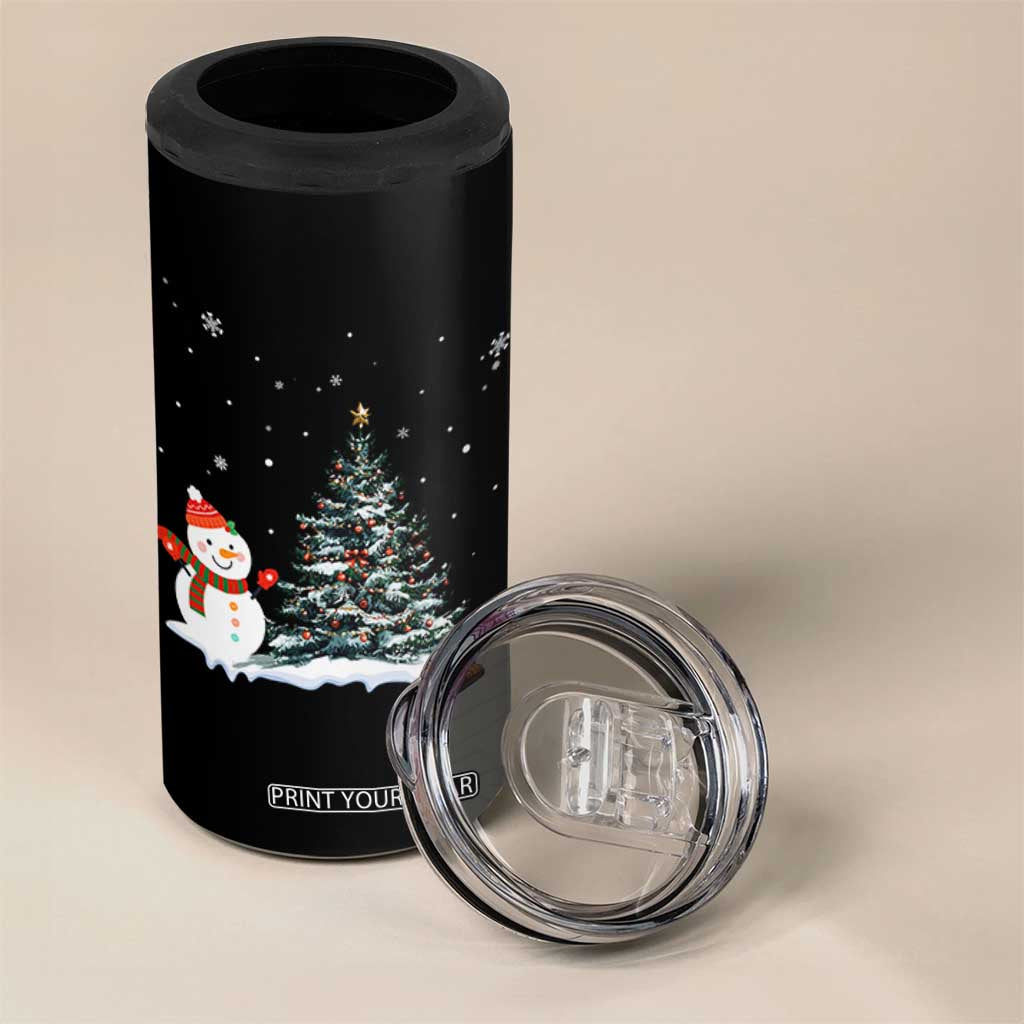 Christmas Snowman 4 in 1 Can Cooler Tumbler Funny Snowmen With Christmas Tree TS12 Print Your Wear