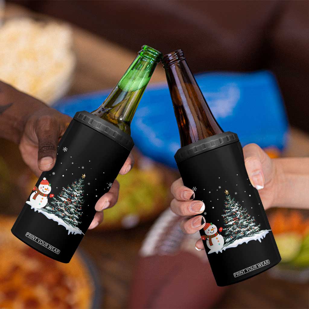 Christmas Snowman 4 in 1 Can Cooler Tumbler Funny Snowmen With Christmas Tree TS12 Print Your Wear