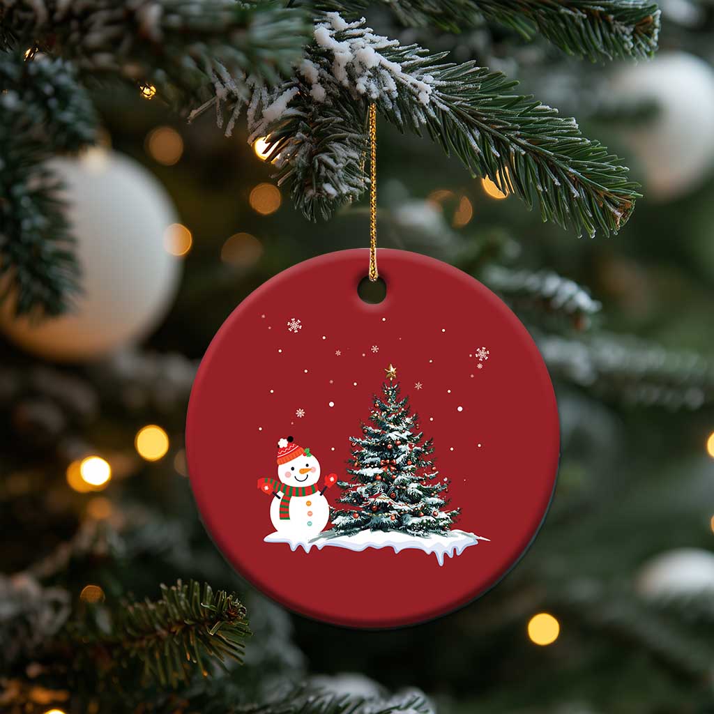 Xmas Snowman Christmas Ornament Funny Snowmen With Christmas Tree TS12 Print Your Wear