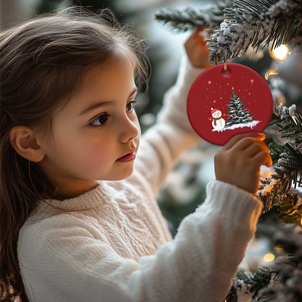 Xmas Snowman Christmas Ornament Funny Snowmen With Christmas Tree TS12 Print Your Wear