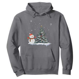 Christmas Snowman Hoodie Funny Snowmen With Christmas Tree TS12 Charcoal Print Your Wear