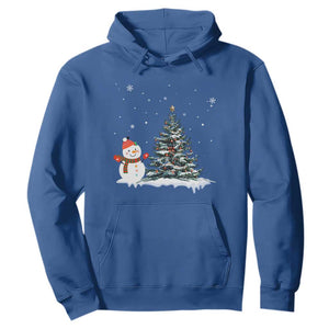 Christmas Snowman Hoodie Funny Snowmen With Christmas Tree TS12 Royal Blue Print Your Wear