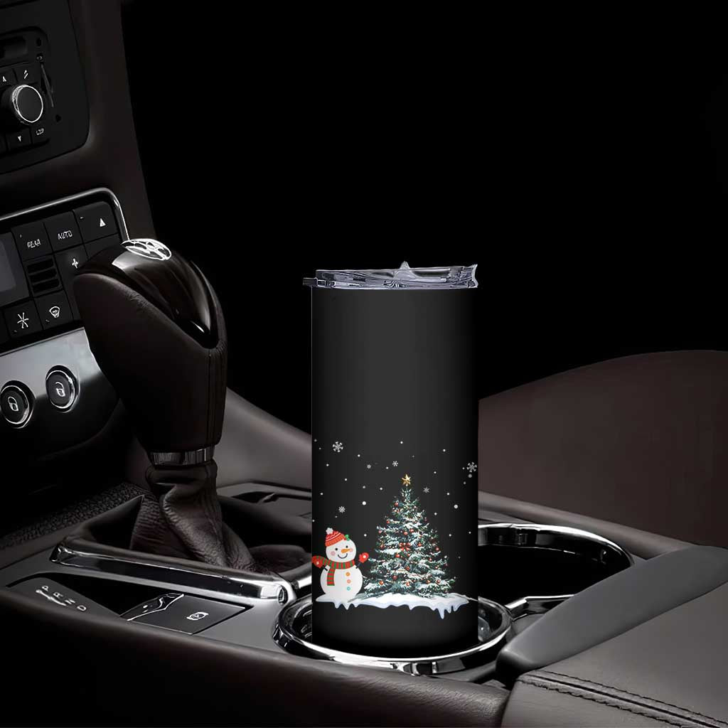 Christmas Snowman Skinny Tumbler Funny Snowmen With Christmas Tree TS12 Print Your Wear