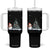 Christmas Snowman Tumbler With Handle Funny Snowmen With Christmas Tree TS12 One Size: 40 oz Black Print Your Wear
