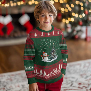 Xmas Snowman Ugly Christmas Sweater Funny Snowmen With Christmas Tree TS12 Christmas Print Your Wear